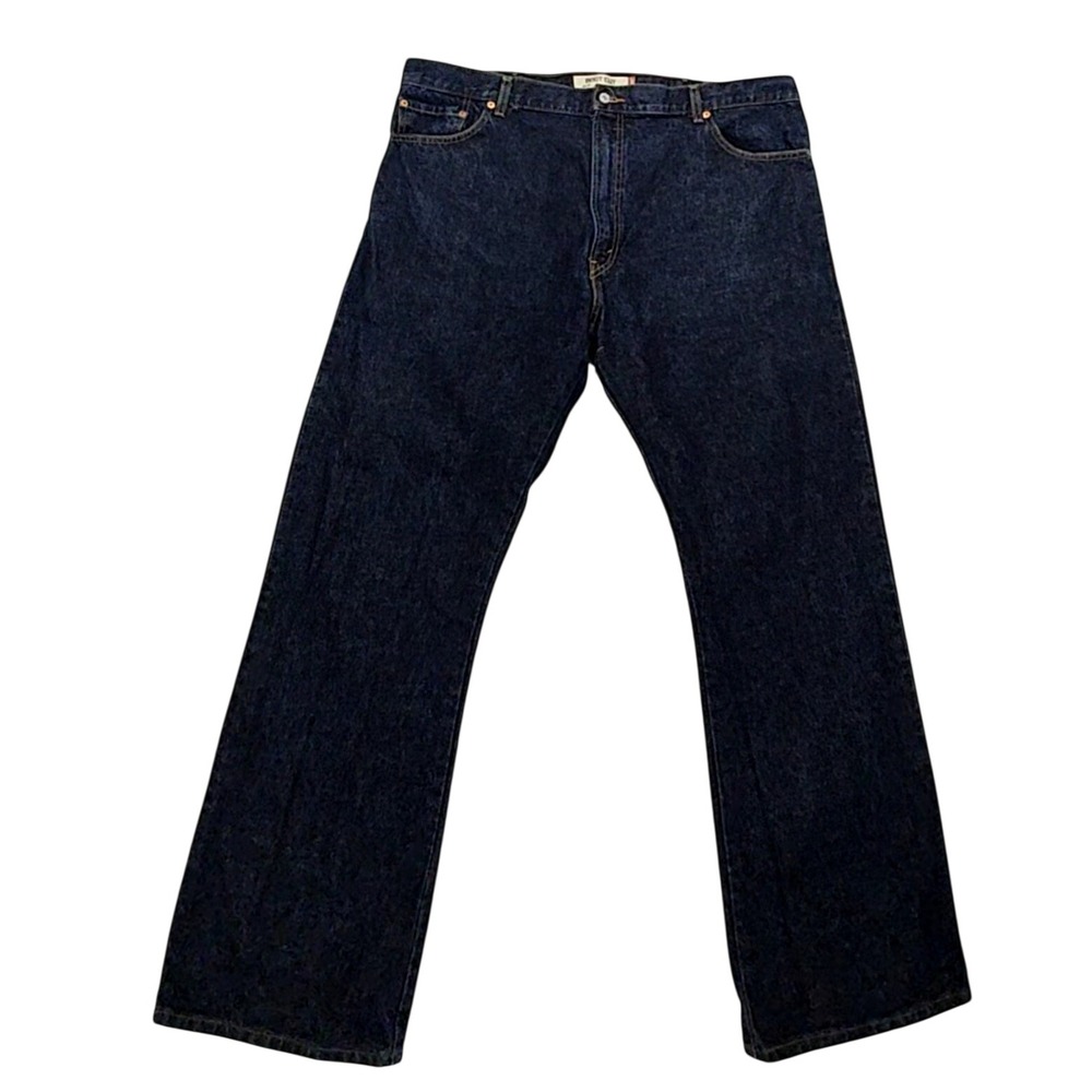 Vtg Levis 517 Y2K Jeans Mens 44 / 42 X 33 Bootcut 100% Cotton Dark Indigo Blue